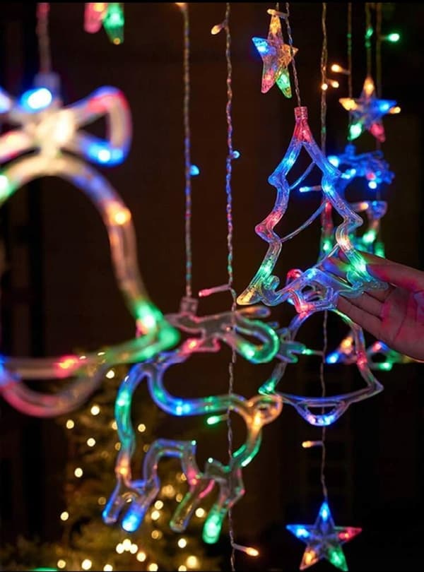 Garland Lights Light Verho Bells värikäs