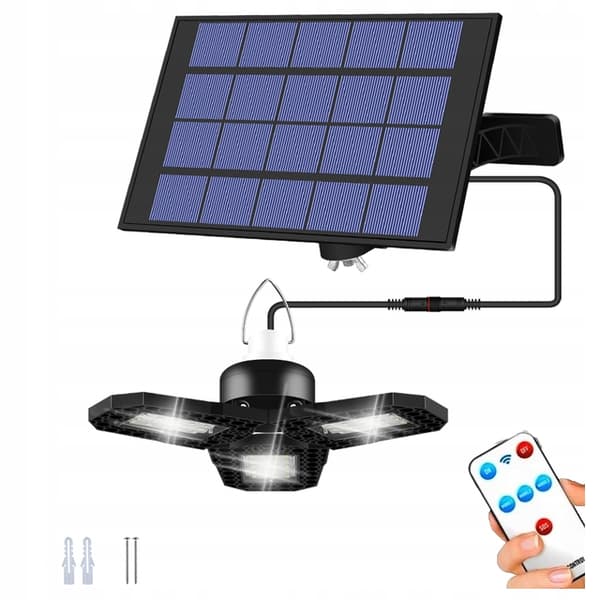 LJUSSTAKA SOLARLAMPA LED TRÄDGÅRDSLAMPA 60 LED