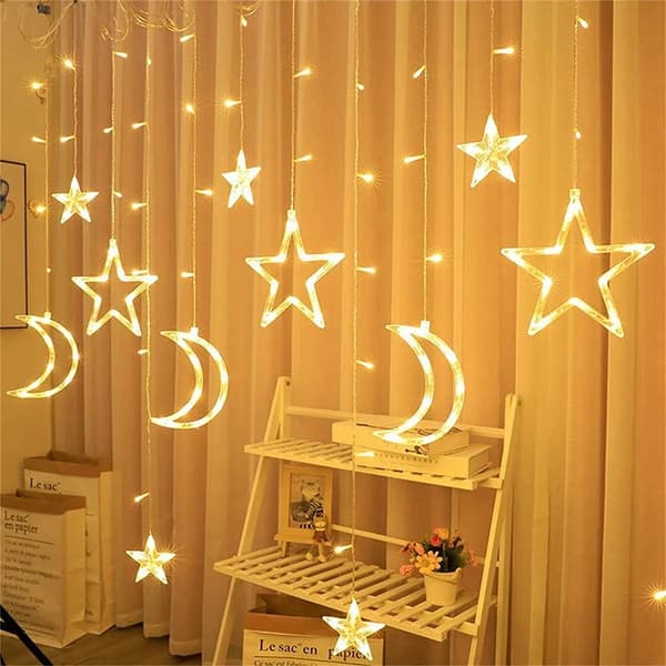 HÄNGLAMPOR ICICLEAN LJUS GARLAND LED-gardin varm BALKONG