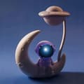 Miniatyrbillede 8 af 11: BØRNEVÆRELSE LAMPE NAT ASTRONAUT LED TIL DRENG PIGE