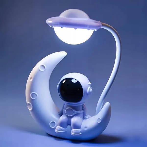BØRNEVÆRELSE LAMPE NAT ASTRONAUT LED TIL DRENG PIGE