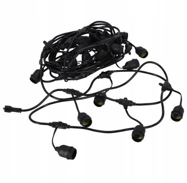 GARDEN GARLAND 15M TRÄDGÅRDSLAMPOR E27 230V LAMPOR HÄNGLJUS