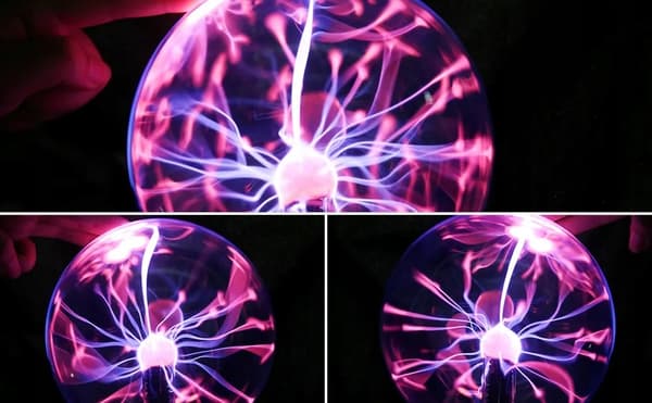 MAGIC BALL PLASMA LAMPE 47cm GLAS PLASMA LAMPE UDDANNELSE AF NAT