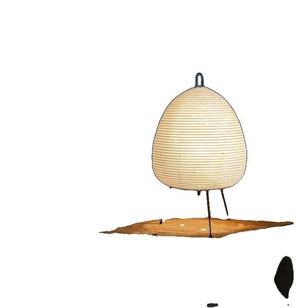 Japansk LED Bordlampe, Varm Ambient Lys, Elegant Stofskærm,LED, 1A, EU-stik