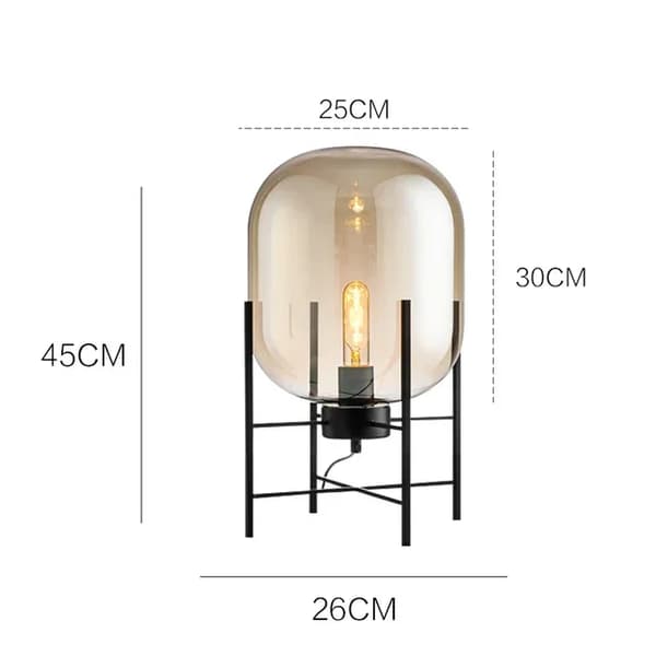 Kreativ LED Golvlampa, Modern Stil, Upp- och Nedåtriktad Skärm,Kognac 26cm H45cm, LED varm ljus
