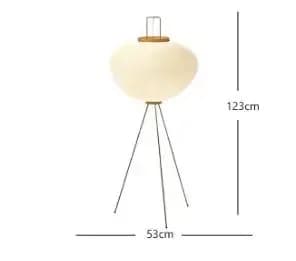 Japansk LED-bordslampa, varm atmosfärisk belysning, elegant tygskärm,LED, Q, EU-kontakt