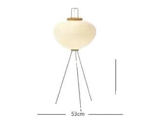 Japansk LED-bordslampa, varm atmosfärisk belysning, elegant tygskärm,LED, Q, EU-kontakt