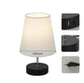Miniatyrbild 1 av 2: Bordslampa, Justerbar Ljusstyrka, USB- och Typ-C Laddningsportar,SVART LB