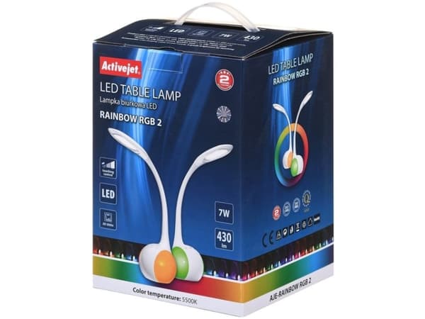 Activejet AJE-RAINBOW 2, Hvit, Soverom, Barnerom, Kontor, Universell, Red, green, blue, white neutral, Tidsriktig, IP20, RAINBOW 2