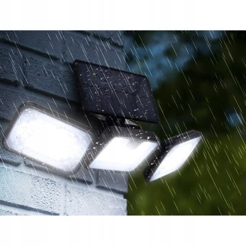 BEMI SOLARLAMPE MED skumringsbevægelsessensor 180 LED 3 LYSPUNKTER