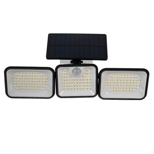 BEMI SOLARLAMPE MED skumringsbevægelsessensor 180 LED 3 LYSPUNKTER