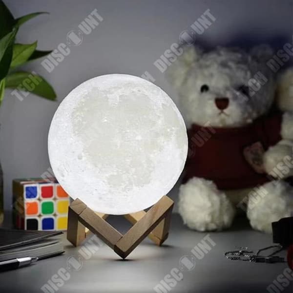 TD® Moon Lamp, Touch Moonlight Nattlampa i sovrummet, 3D Uppladdningsbar Switch Heminredning, fin present till en vän