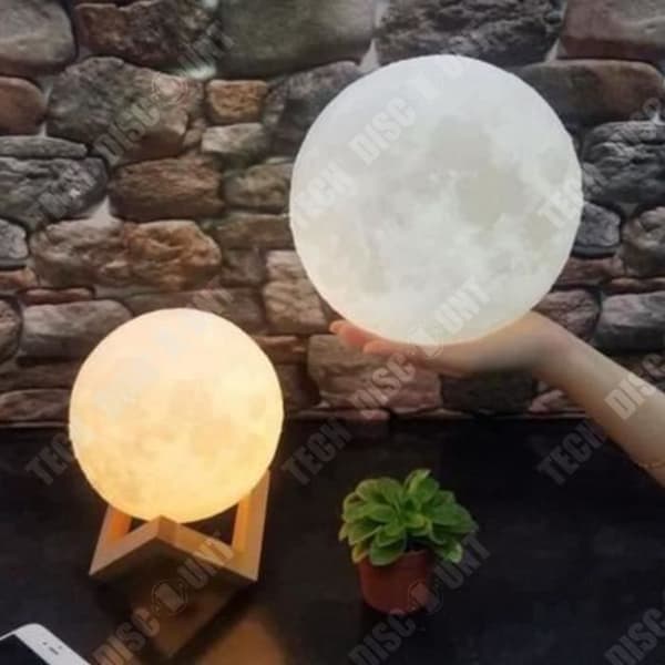 TD® Moon Lamp, Touch Moonlight Nattlampa i sovrummet, 3D Uppladdningsbar Switch Heminredning, fin present till en vän