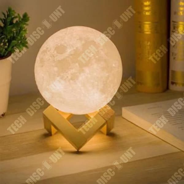 TD® Moon Lamp, Touch Moonlight Nattlampa i sovrummet, 3D Uppladdningsbar Switch Heminredning, fin present till en vän