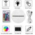 Miniatyrbild 2 av 4: INN 3D Night Light 17,5x14 cm Touch Switch USB Charging Touch Sänglampa med fjärrkontroll och 7 färger bordslampa