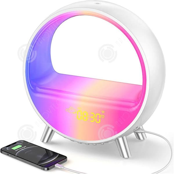 INN Nattljus226x103x231mm 15W Laddningslampa Sänglampa Sovrumsljus inomhushögtalare Bluetooth nattlampa