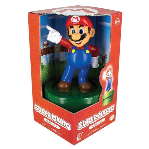 Mini-lampa USB - PALADONE - Mario - 20 cm - Nattlampa 3D - Inbyggda spelsljud