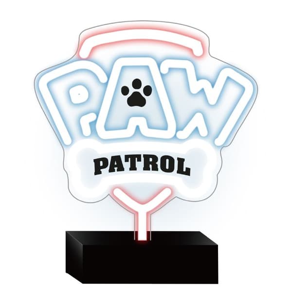 Dekorativ LED-neonlampa på Paw Patrol-stativ - Logotyp OW-120146