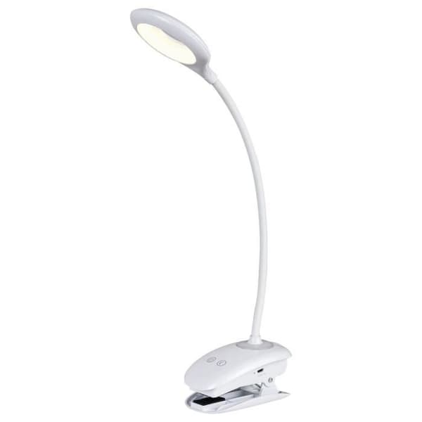 Lampa med batteri dimmer i 3 steg Rabalux Harris clip 1 200 mAh - vit - 9x8x0,200 cm