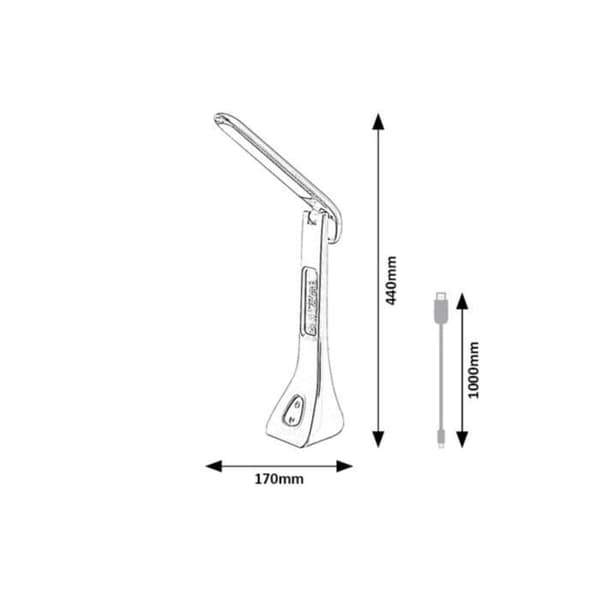 Skrivbordslampa Amato 7W IP20 340lm 4000K LED svart Rabalux 74041