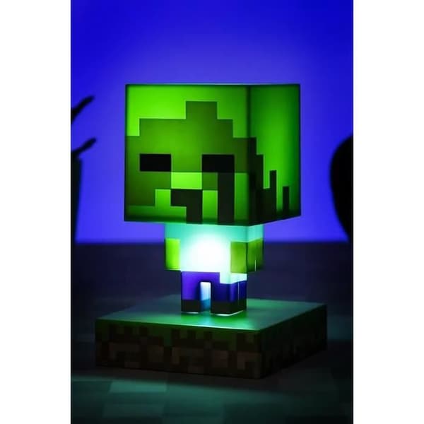 Sänglampa - MINECRAFT - Zombie Icon - Grön färg - Användning inomhus - 1 glödlampa
