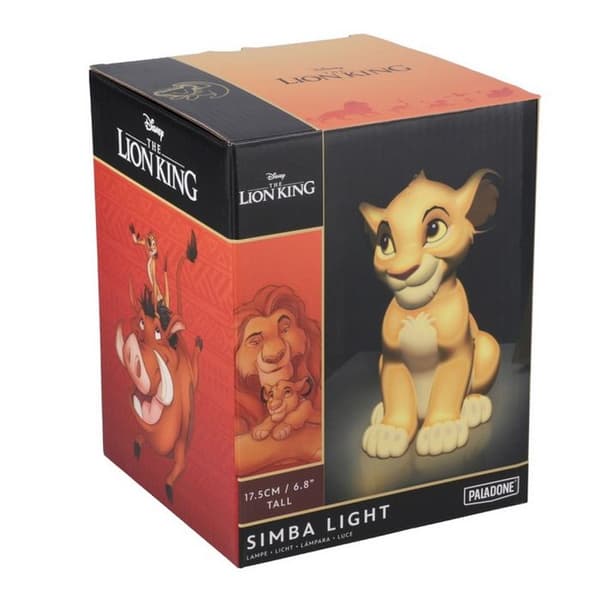 Paladone Simba 3D-formad lampa - officiellt licensierad The Lion King Product, Disney Night Light för nattduksbord eller