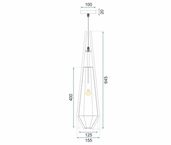HÄNGANDE TAKLAMPA TOOLIGHT APP456-1CP GREY