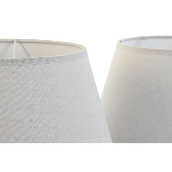 Lampeskærm Home ESPRIT Beige Hør Metal 40 x 40 x 25 cm (2 enheder)