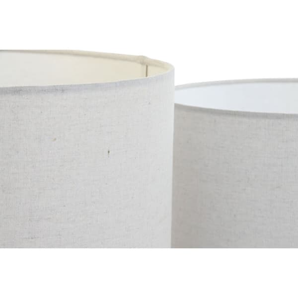 Lampskärm Home ESPRIT Beige linne Metall 40 x 40 x 28 cm (2 antal)