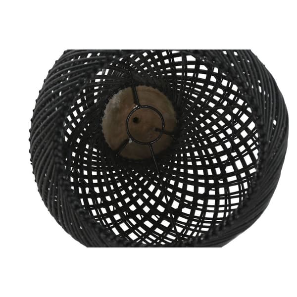 Lampeskjerm Home ESPRIT Svart Bambus Teak 35 x 35 x 85 cm (2 enheter)
