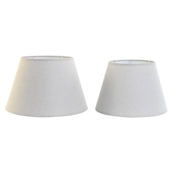 Lampeskjerm Home ESPRIT Beige Lin Metall 40 x 40 x 25 cm (2 enheter)