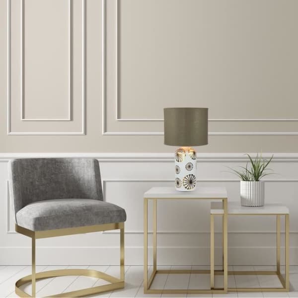 Ginger bordsbelysning, Rabalux, E27 1X MAX 60W, silver/grå