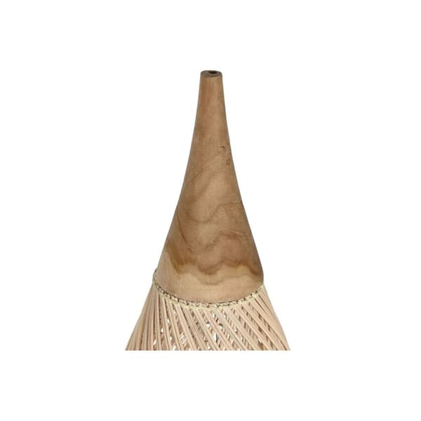 Lampeskjerm Home ESPRIT Naturell Bambus Teak 35 x 35 x 85 cm (2 enheter)