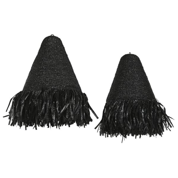 Lampeskjerm Home ESPRIT Svart Raffia 60 x 60 x 80 cm