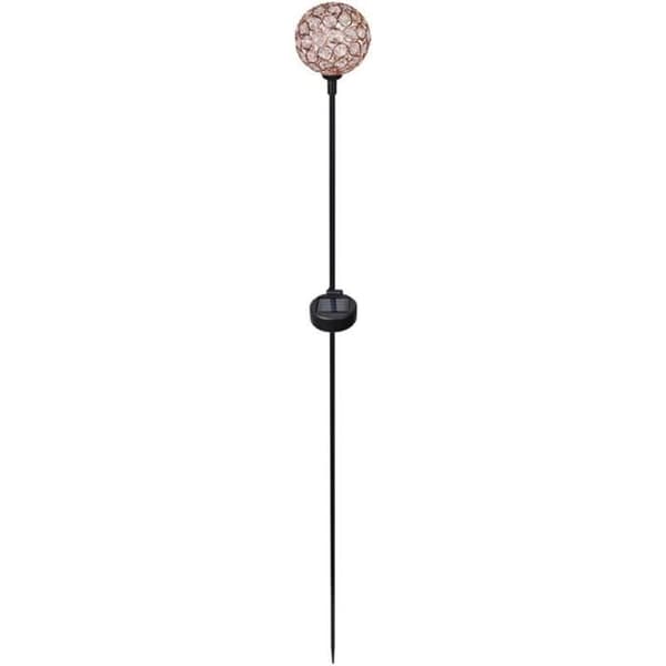 Dehner Solaire Dekorativ Stav Diamant, 4 stycken, metall Glas, koppar Svart