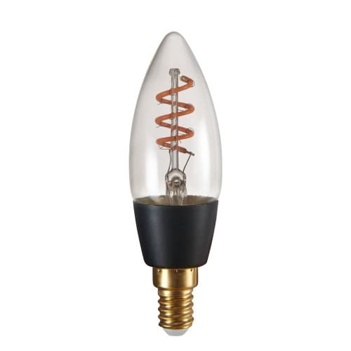 EGLO - E14 C35 Spiral LED Bulb, Smoke - Warm White - Zigbee, Bluetooth