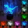 Miniatyrbild 1 av 4: 3d dinosaurielampa barn nattlampa led bord inredning ljus djur pojke illusion sovrum färgglad pojke sovrum