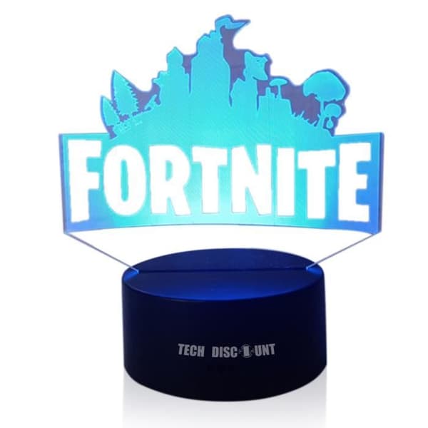 3D LED nattlampa - TD® - Fortnite - 7 färger - Fjärrkontroll - Modern design