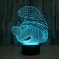 Miniatyrbild 1 av 4: Julklapp för barn 3D Smurfarna Formade Nattljus LED 7 Färger Byt skrivbordslampa Sovrumsdekoration Creat