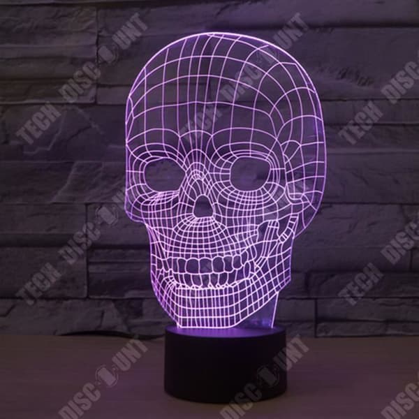 TD® 3D Skull Bulbing Lamp Dekorativ nattlampa i form av en dödskalle.