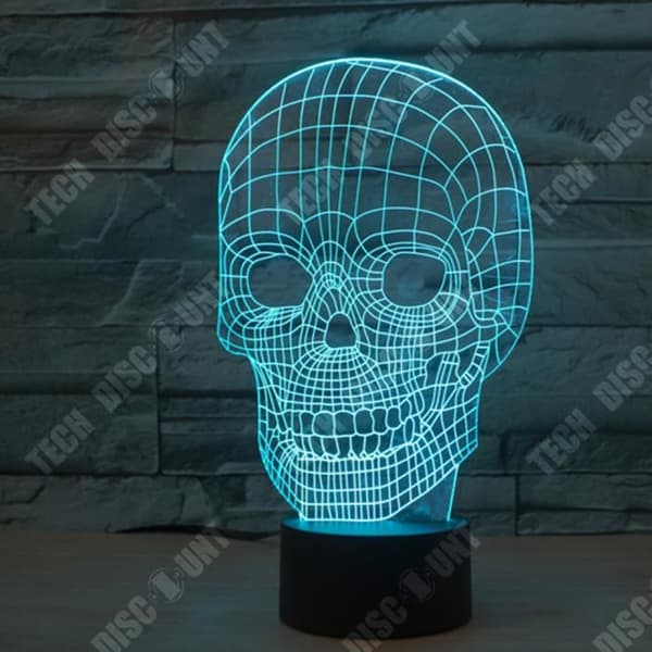TD® 3D Skull Bulbing Lamp Dekorativ nattlampa i form av en dödskalle.
