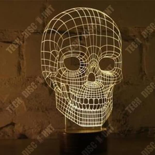 TD® 3D Skull Bulbing Lamp Dekorativ nattlampa i form av en dödskalle.