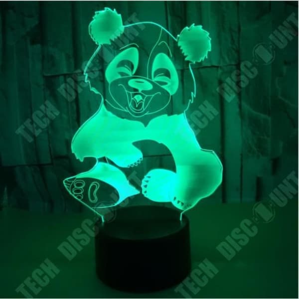 TD® Nya Panda 3D Nattljus Present Kreativa 3D-lampor Dekorativa lampor Nya Exotiska Färgglada Touch Liten Bordslampa