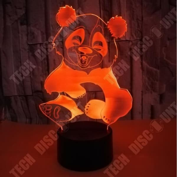TD® Nya Panda 3D Nattljus Present Kreativa 3D-lampor Dekorativa lampor Nya Exotiska Färgglada Touch Liten Bordslampa
