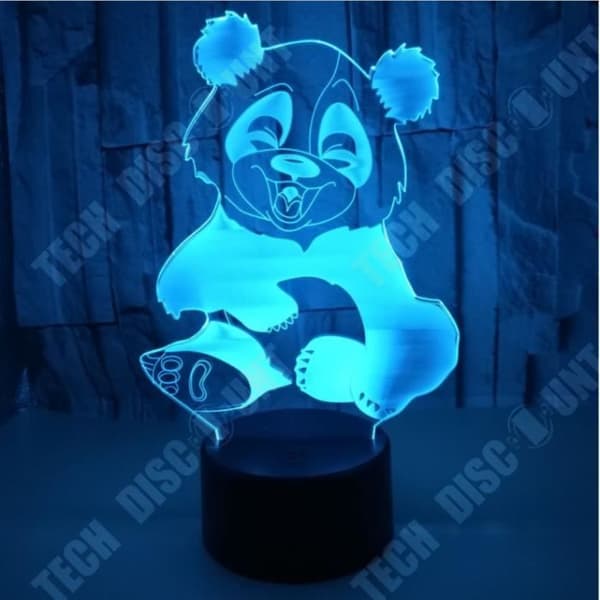 TD® Nya Panda 3D Nattljus Present Kreativa 3D-lampor Dekorativa lampor Nya Exotiska Färgglada Touch Liten Bordslampa