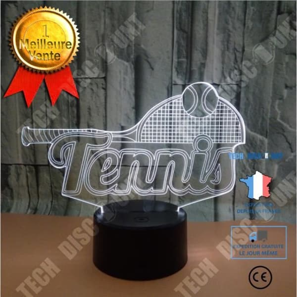 TD® Nya Tennis 3D Led Lights Usb Touch Färgglada Led Visual Lights Party Favor Gift Liten bordslampa