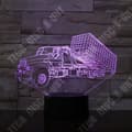 Miniatyrbild 3 av 4: TD® Dekorativ USB-lastbil 7 färger Fjärrkontroll Optisk illusion Nattljus 3D-visualisering Bordsbordslampor 3D-glöd LED La