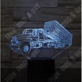 Miniatyrbild 2 av 4: TD® Dekorativ USB-lastbil 7 färger Fjärrkontroll Optisk illusion Nattljus 3D-visualisering Bordsbordslampor 3D-glöd LED La
