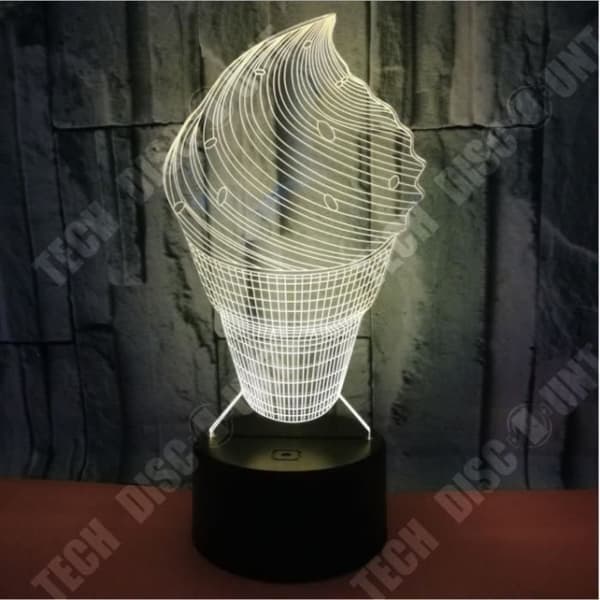 TD® Ny 3D Glass Färgglad Liten Bordslampa Touch Present Qilin Glass Färgrik 3D Nattljus 3D Liten Atmosfär