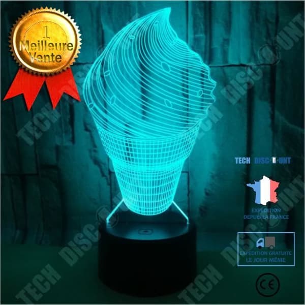 TD® Ny 3D Glass Färgglad Liten Bordslampa Touch Present Qilin Glass Färgrik 3D Nattljus 3D Liten Atmosfär